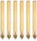 Malloy Dimmbare Lange Röhrenlampe E27 40W Retro-Glühlampe Dimmbarer Virtueller Filament-Vintage-Glühbirne 220V Industrie-Heim-Bar-Kronleuchter Schöne Röhren-Dekorationsbirne 6 Stück