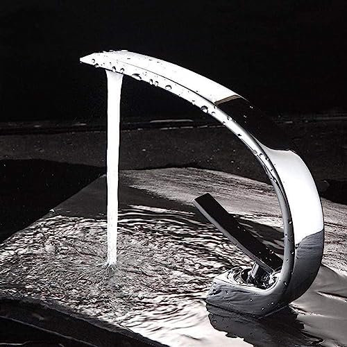 HXFFXHF Chrom polnische Becken Wasserhähne Badmixer Tap Messing Waschbecken Wasserhahn Eingriff Einloch Becken Waschbecken Kranhahn, Küchenarmaturen