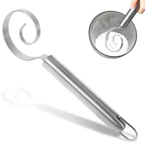 11 Danish Dough Whisk for Sourdough, Stainless Steel Bread Whisk, Danish Dough Whisks with Hook for Cooking, Whisking, Pizza, Pastry,Cake Batter, and Biscuits