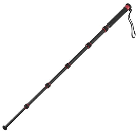 Kamera -Monopode Ausziehbarer Kohlefaserfotografie Monopod für Actionkamera -Fotografie Walking Stick Head