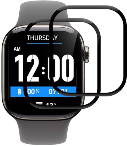 2 Stück Panzer Schutz Glas für Apple Watch Series 10 46mm, Panza Glass Film,9H Härte,HD Klare,Blasenfrei,Anti-Kratzen, Handy Schutzfolie