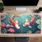 TengYuer Gaming Mouse Mat Large Mouse Pad 35.4x15.7x0.12 inch Extended XXL Long Desk Pad Big Mousepad with Anti-Slip Rubber Base for Keyboard Home Office Gaming Work (Pink Lotus Koi)