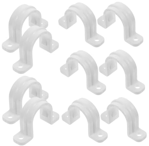 Gatuida 30 pièces Colliers de Serrage U PVC Fixation Tube Robuste et Clips Fixation Tuyau pour Usage Intérieur et Extérieur Support Stable et Facile à Installer