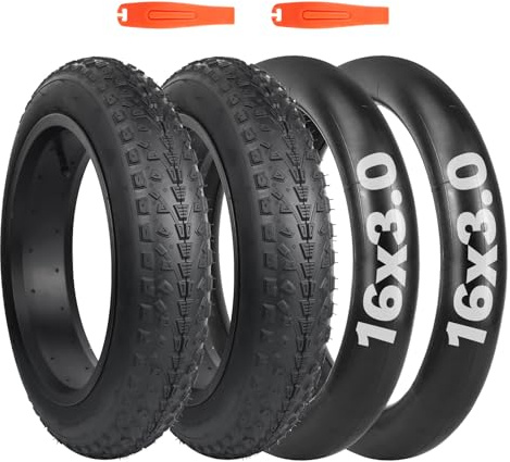GRELiving 16x3.0/20x3.0/26x3.0 Zoll Fahrradreifen | Anti-Rutsch-Profil, Elektrofahrrad, Fat BikeTires 75-305/75-406/75-559,40PSI