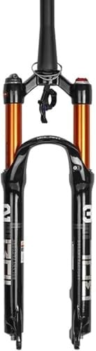 NIKANXIA Forcella Ammortizzata for Bicicletta MTB in Lega di magnesio, 26/27,5/29 Pollici, Forcella Anteriore con canotto Dritto e Conico con bloccaggio Manuale o remoto(B2,27.5in)