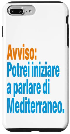 Custodia per iPhone 7 Plus/8 Plus Frasi Subacquee Mediterranee Umoristiche per Divers