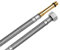 SFX® Flexschlauch 100cm Panzerschlauch DN6 - M8 x 1AG lang x 3/8 Zoll ÜM Anschlussschlauch Armatur Wasserhahn Wasseranschluss Wasserleitung Verlängerung