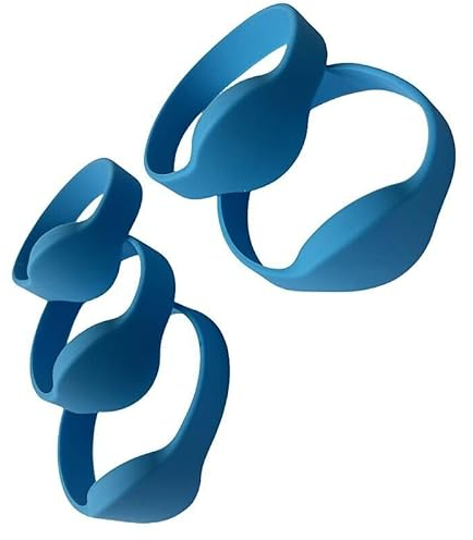YARONGTECH RFID Armband 1K 13.56 MHz Blau Silikon Erwachsene Größe (5 Stück)