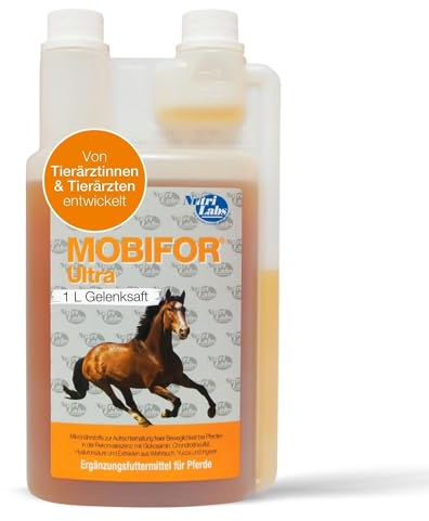 NutriLabs Mobifor® Ultra Gelenksaft für Pferde 1 kg - mit Glucosamin, Chondroitin, Hyaluronsäure u.v.m. - MSM-Pferd - Pferde-Nahrungsergänzungsmittel - Gelenknahrung für Pferde