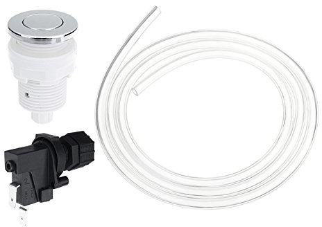 Alamor 25V-250V Wannen Schalter Pneumatische Luft Knopf Kit Müllentsorgung Müllentsorger Luftschalter Kit - 28Mm