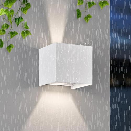 Planetitaly Applique led per esterni IP65 doppia luce regolabile UP DOWN lampada parete 3000K 230V