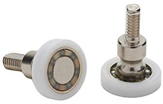 Cuscinetti Box Doccia Rotelle a Sfera di Ricambio in Acciaio per Ante Doccia a Scorrimento Kit 2 Pezzi EC-3301