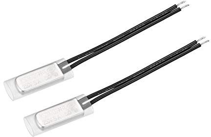 sourcing map KSD9700 Thermostat, 50℃ Normally Open Temperature Switch Thermal Switch, N.O 5A Metal Temperature Controller 2pcs