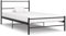 vidaXL Bettgestell Zeitloses Design Metallbett Bett Schlafzimmerbett Einzelbett Schlafzimmermöbel Ehebett Bettrahmen Schwarz Metall 100x200cm