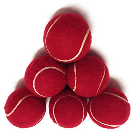 Kalindri Sports Hochwertiger schwerer Cricket-Tennisball, 6 Stück, Rot