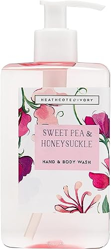 Heathcote & Ivory Sweet Pea & Honeysuckle Hand & Body Wash, 250 ml