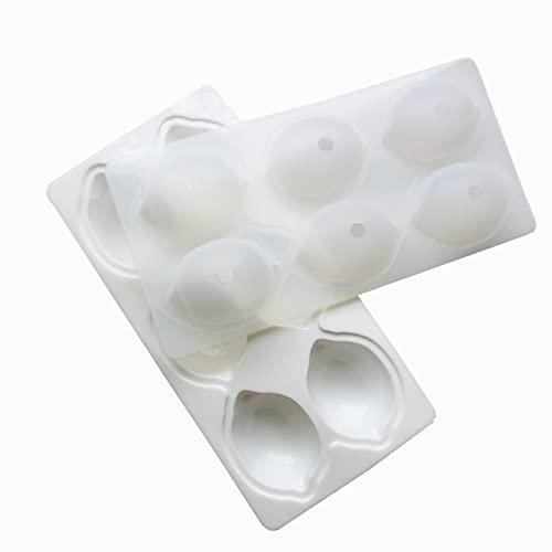 KookuLEE Moule à gâteau à 6 trous avec couvercle rond 3D en forme de tourbillon de citron, moule à gâteau pour pâtisserie, dessert, mousse, moule en silicone