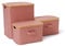 Lumaland Bambus-Rahmen Aufbewahrungsbox 3er Set rechteckig hoch | Boxen in den Maßen 40,5 x 33 x 45 cm und 2x 38 x 26 x 23 cm [Rosa]