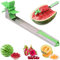 RosyFate Taglia Anguria, Mulino a Vento Taglia Cocomero in Acciaio Inox, Affettatrice per Anguria, Coltello Affettare Frutta Multifunzione, Affetta Anguria, Utensili da Cucina per Tagliare
