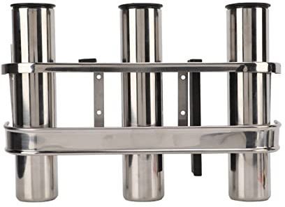 Rutenhalter Marine-Edelstahl-3-Rohr-Verbindungsstangenhalter Rod-Pod Angelrutenhalter Mit Symbolleiste Für Marine Yacht Boat Truck RV