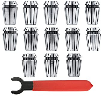 JAINGU 14-teiliges ER20 1-13 Mm ER-Spannzangenfutter-Set Mit Schraubenschlüssel, Federklemmen Für CNC-Fräsdrehmaschinen-Werkzeughalter