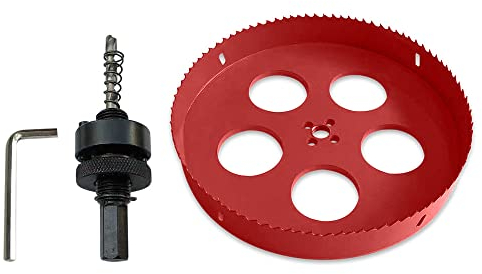 TUNEZ® Lochsäge M42 Bi-Metall Lochschneider Set mit Sechskant Dorn und Zentrierung Metallbohrer Lochsäge Kit für Holz Metall Gipskarton Eisenblech Rohr Kunststoff (230 MM)