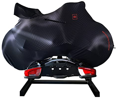 VELOSOCK Carbon Black Water-Repellent Road Bike Cover | For drop-bar road bikes, handlebars to 65 cm, frames to 190 cm. Water-repellent, not waterproof.