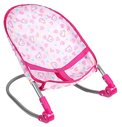 cypreason Baby Puppe Kinderwagen, Puppenbett Puppen Zubehör, Babypuppenwagen Set, Babypuppenzubehör, Rollenspielspielzeug, Kinderwagen, Schaukel, Schaukelstuhl, Hochstuhl, Bett