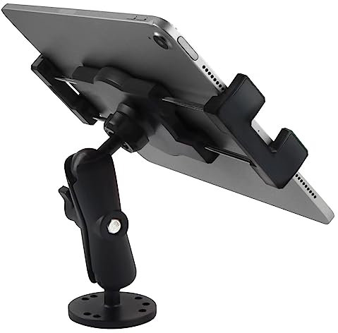 Metal Tablet Mount Holder for Truck/Car/Vehicle/Industrial Heavy Duty Drill Base iPad Mount for Dashboard, Wall, Desk, fit 7-14.6 inch Tablets