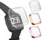 Vancle 3 Stücke Hülle NUR für Fitbit Versa Lite Schutzhülle, Weiche TPU Vollschutz Display Schutz Schutzhülle Staubdichte Kratzfeste Hülle für Fitbit Versa Lite Hülle, Transparent+Roségold+Rose