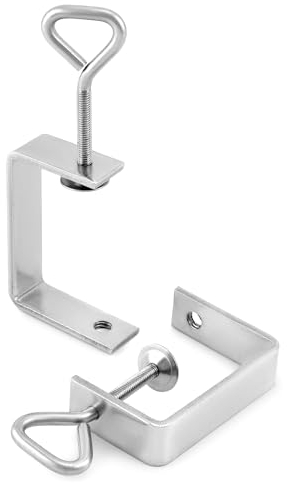QWORK® 2 pièces anneaux de levage serre joints c, pince c robuste, acier inoxydable 304, pour l'amélioration de l'habitat et la réparation automobile, 33-68mm