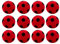 Kyto Softball 12 cm (12 Bälle, rot)