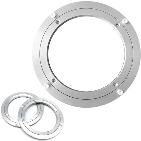 Duchunsheng Lazy Susan Rodamiento Giratorio Plato Giratorio Rodamiento De Mesa Aluminio, Cojinetes Giratorio 200 300 400 600mm Redonda Base Giratoria TV, Bandeja Giratoria para Mesa Giratoria Platos