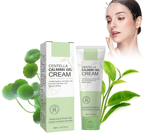 Centella Calming Gel Cream, Beruhigende Creme, Calming Moisturizer, 60ml Tagescreme mit Centella Asiatica und Niacinamid für Optimale Pflege den Ganzen Tag Ohne zu Fetten