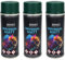 VE-INDUSTRIES Lot de 3 bombes de peinture selon RAL - 400 ml - Vernis coloré pour bois, métal (6005 vert mousse mat)
