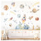 Little Deco Wandtattoo Planeten Weltall Wandsticker Babyzimmer Sonnensystem Sterne Wandaufkleber Raketen Weltraum Kinderzimmer selbstklebend DL5076-04