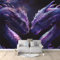 Fantasiefliegender Drache Tapete Wandbild 3D Fototapete Lila Drache Vliestapete Wandtapete Foto für Modernes Design der Fernseh Hintergrund Wand-Kunst-Deko, 350x256 cm