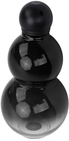 Botella de Agua de Calabaza de Gran Capacidad de 800 Ml, Frasco Deportivo Estilo Sun Wukong para Viajes, con Diseño de Botella de Agua Deportiva de Plástico (BLACK)
