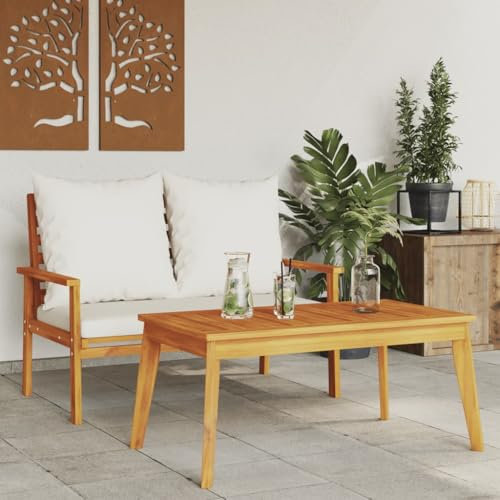 Outdoor Sitzgruppe Outdoor Sektionalsofa Gartengarnitur mit Kissen Massivholz Akazie