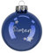 Weihnachtskugel mit Gravur (Blau Glänzend, Sterne)