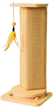 Gralara Esquina Rascadora para Gatos de Sisal, Poste Rascador para Gatitos, Pared Interior para Gatos