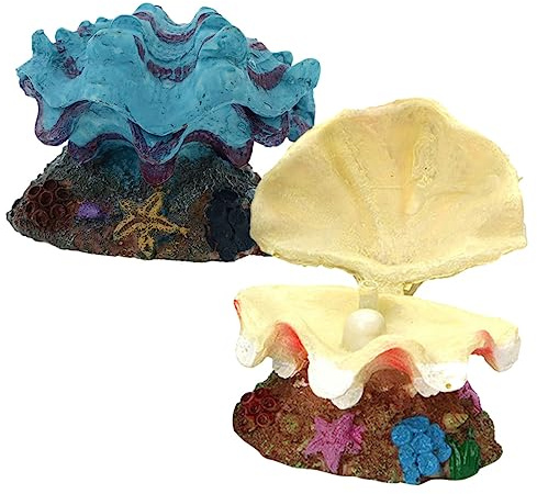GANAZONO 2stücke Aquarium Dekorationen Mit Perlen-Schnecken Lebendige Unterwasser-Resin-zierde Für Fischbecken Farbenfrohe Aquarien-Accessoires Für Kreative Aquariengestaltung