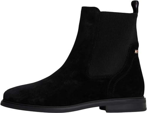 Tommy Hilfiger Damen Chelsea Boots Flag aus Wildleder