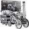 Piececool 3D Puzzle Metall Raketendampflokomotive, Klassischer Transport Handwerk Modellbausätze Edelstahl, 3D Puzzles Modellbausatz Erwachsene, Geschenk, Geburtstagsgeschenk, Dekoration, 175 Teile
