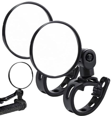 Fahrradspiegel,2 Stück Rückspiegel Fahrrad,FahrradspiegelFür E-Bike Links,FahrradRückspiegel,360° Drehbar FahrradspiegelKlappbar Universal Für Lenker 15-35mm,FürFahrrad,Mountainbike,Rennräder