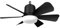 Ventilateur plafond avec lumiere, 30W Lampe Ventilateur Plafond avec Douille E27, Dimmable Ventilateur Plafond LED pour Chambre, Salon, 3 Vitesses, 6 Pales (noir)