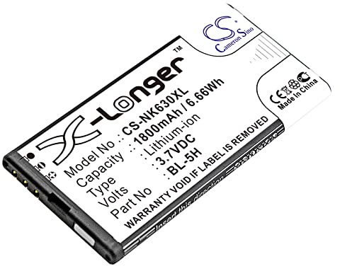 TCTK Akku 1800mAh Kompatibel mit [Microsoft] Lumia 630, Lumia 630 Dual SIM, 635, 636, 638, RM-975, für [Nokia] Dual SIM, 635, 636, 638, RM-975 Ersetzt BL-5H