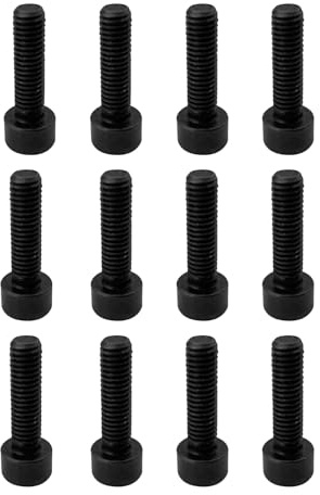 ZMZaoan 12 Pezzi Bici Stelo Bulloni, M5 x 18 mm Viti Fisse per Stelo Bici, Bulloni per Manubrio Bici da Corsa, Vite da Bicicletta per Attacco Manubrio Bici con Rondella (nero)