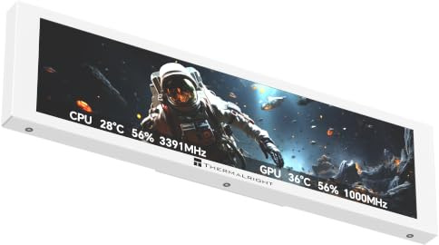 Thermalright Trofeo Vision LCD AIO Display 9.16” PC Monitor | USB Type C PC Display for Real-Time Hardware Monitoring with Preset Themes for Gaming PC Case/CPU Cooler