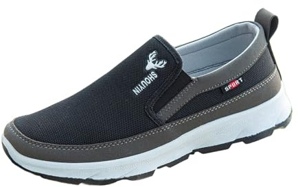 Badminton Schuhe Herren 43 Men's Casual Soft Shoes Cloth Shoes Lazy Work Shoes Breathable Sports Shoes Schuhe Einlagen Herren (Black, 42)